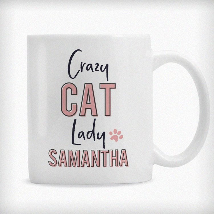 Modal Additional Images for Personalised Crazy Cat Lady Mug