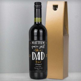 (image for) Personalised Like A Dad To Me Red Wine