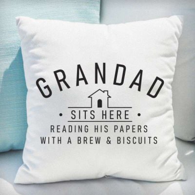 (image for) Personalised ...Sits Here Cushion