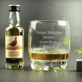 (image for) Personalised Free Text Tumbler and Whiskey Miniature Set