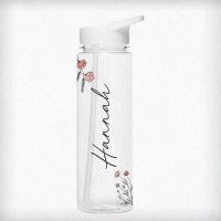 (image for) Personalised Floral Name Only Water Bottle