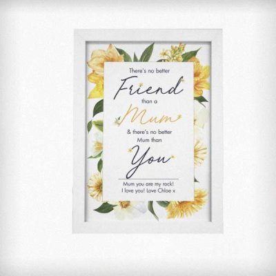 (image for) Personalised No Better Friend Than White A4 Framed Print