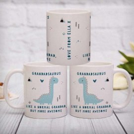 (image for) Personalised More Awesome Blue Dinosaur Mug
