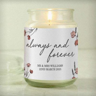 (image for) Personalised Always & Forever Large Scented Jar Candle