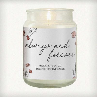 (image for) Personalised Always & Forever Large Scented Jar Candle