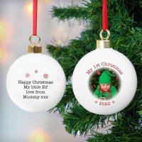 (image for) Personalised 1st Christmas Photo Upload Bauble