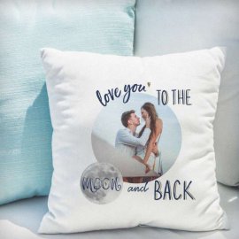 (image for) Personalised Moon & Back Photo Upload Cushion