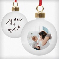 (image for) Personalised Me & You Photo Upload Bauble