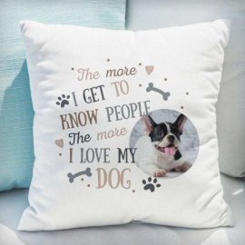 (image for) Personalised I Love My Dog Photo Upload Cushion