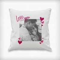 (image for) Personalised Love You Photo Upload Cushion