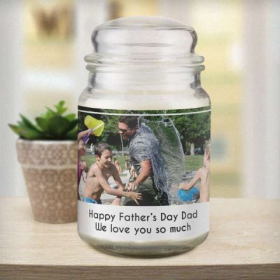 (image for) Personalised Photo Upload Scented Jar Candle