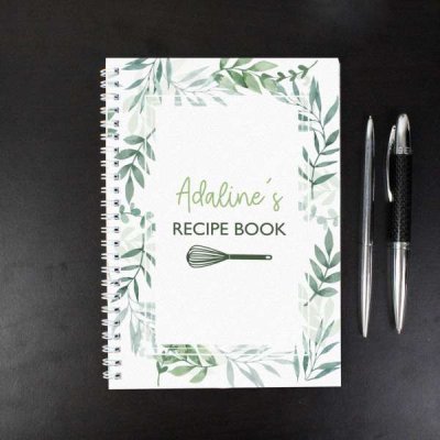 (image for) Personalised Botanical A4 Recipe Book Journal