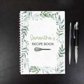 (image for) Personalised Botanical A4 Recipe Book Journal