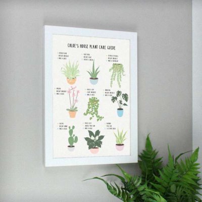 (image for) Personalised Plants Guide White A4 Framed Print