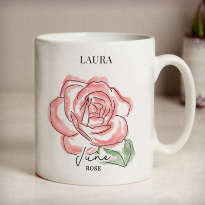 (image for) Personalised Flower of the Month Mug