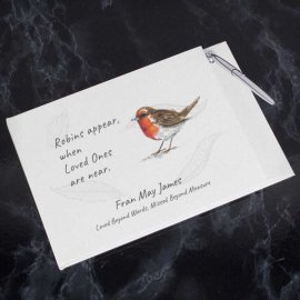 (image for) Personalised Robins Appear Guest Book