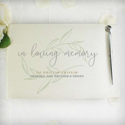 (image for) Personalised In Loving Memory Guest Book