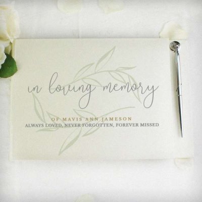 (image for) Personalised In Loving Memory Guest Book