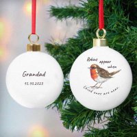(image for) Personalised Robins Appear Bauble