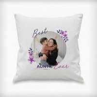 (image for) Personalised Floral Best Ever Photo Upload Cushion