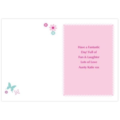 (image for) Personalised Butterfly Card