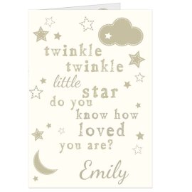 (image for) Personalised Twinkle Twinkle Card