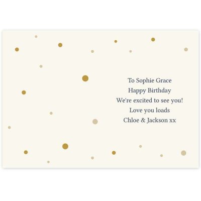 (image for) Personalised Gold Champagne Flutes Card