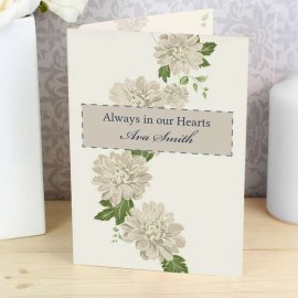 (image for) Personalised Gold Floral Card