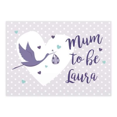 (image for) Personalised Mum to Be Stork Card