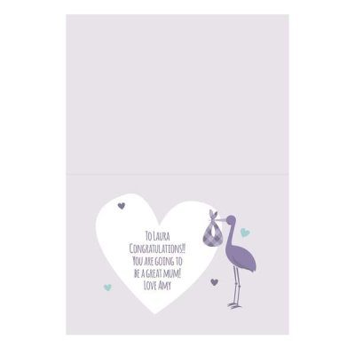 (image for) Personalised Mum to Be Stork Card
