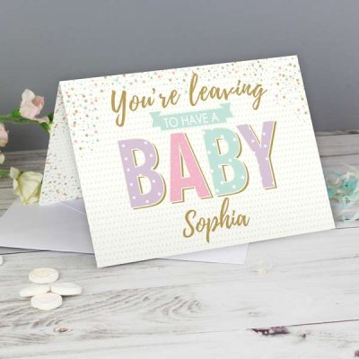 (image for) Personalised 'You're Leaving to Have a Baby' Card