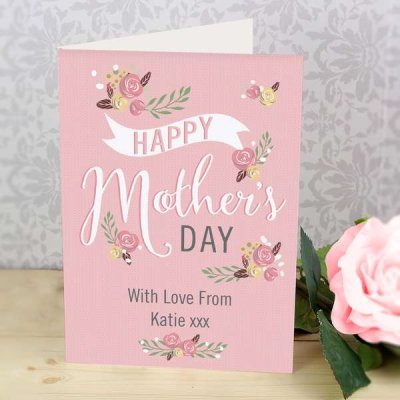 (image for) Personalised Floral Bouquet Mother's Day Card