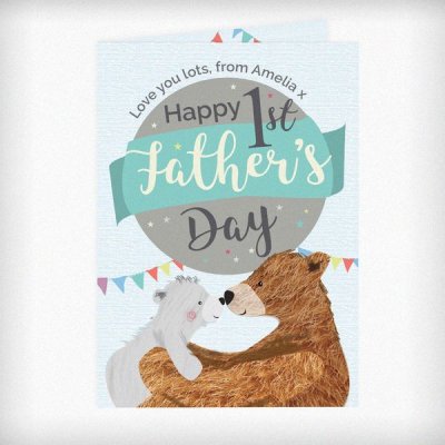 (image for) Personalised 1st Father's Day Daddy Bear Card