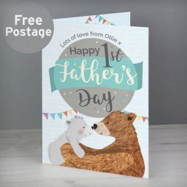 (image for) Personalised 1st Father's Day Daddy Bear Card
