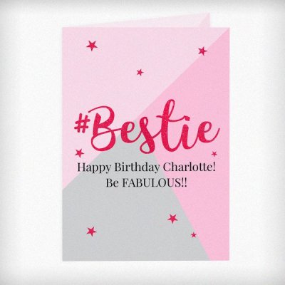 (image for) Personalised #Bestie Card