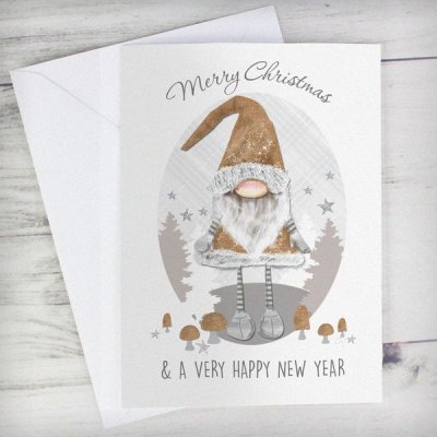 (image for) Personalised Scandinavian Christmas Gnome Card