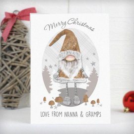 (image for) Personalised Scandinavian Christmas Gnome Card