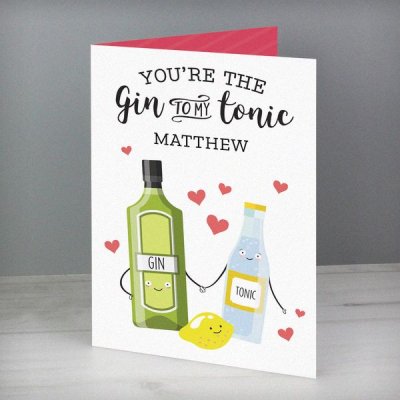 (image for) Personalised 'Gin to My Tonic' Card