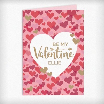(image for) Personalised Valentine's Day Confetti Hearts Card