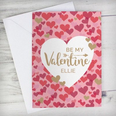 (image for) Personalised Valentine's Day Confetti Hearts Card