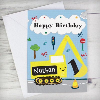 (image for) Personalised Digger Birthday Card