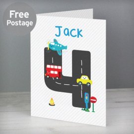 (image for) Personalised Vehicles Birthday Card