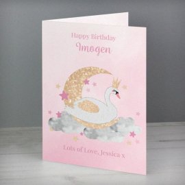 (image for) Personalised Swan Lake Card