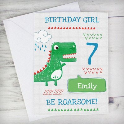 (image for) Personalised 'Be Roarsome' Dinosaur Card