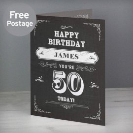 (image for) Personalised Vintage Typography Birthday Card