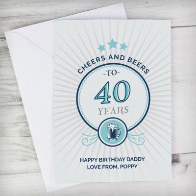 (image for) Personalised Cheers and Beers Birthday Card