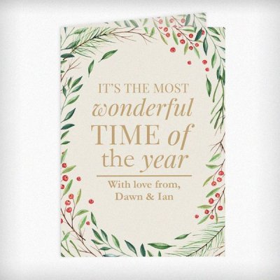 (image for) Personalised "Wonderful Time of The Year" Christmas Card