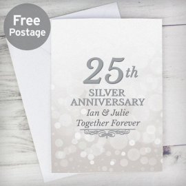 (image for) Personalised 25th Silver Anniversary Card
