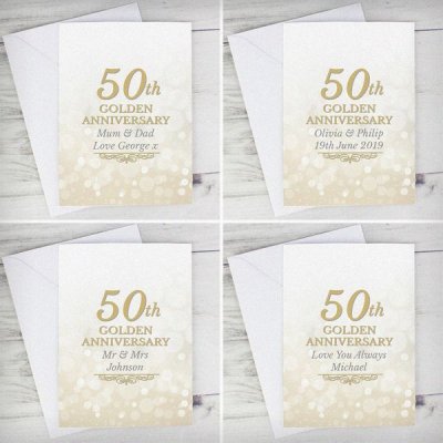 (image for) Personalised 50th Golden Anniversary Card