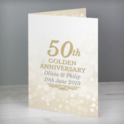 (image for) Personalised 50th Golden Anniversary Card